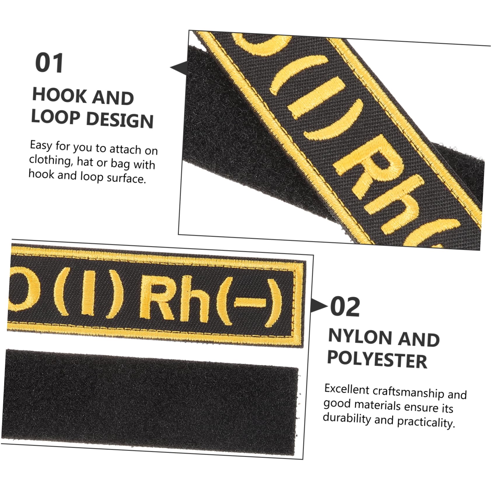 INOOMP Embroidered o Positive Blood Type Patch for Clothes Arm